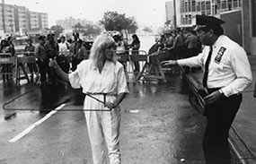 Merle Hoffman would wield a wire hanger at protests, to help get her point across. (Courtesy Merle Hoffman)